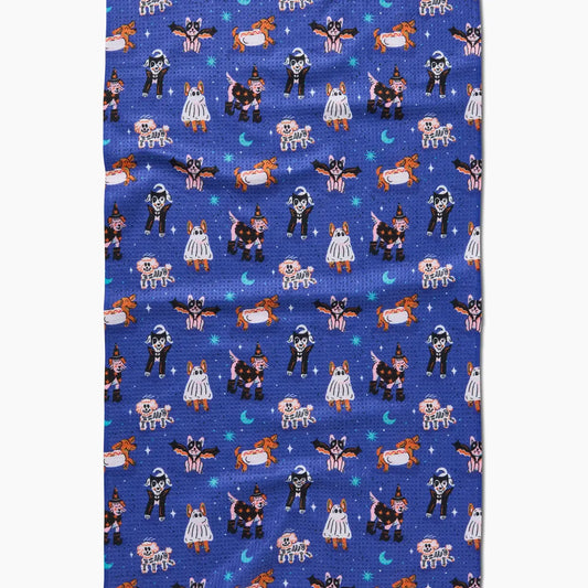 tea towel - microfiber halloween - hounds by geometry house