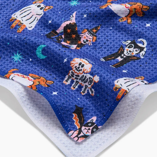 tea towel - microfiber halloween - hounds by geometry house