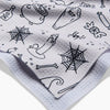 tea towel - microfiber halloween - magic white by geometry house