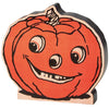 decor - wooden sitter - jack o'lantern pumpkin by primitives by kathy