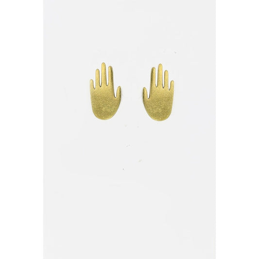earrings - post - brass hands by brass sand