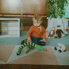 toy - crochet rattle - snake - green & black stripe by pebble