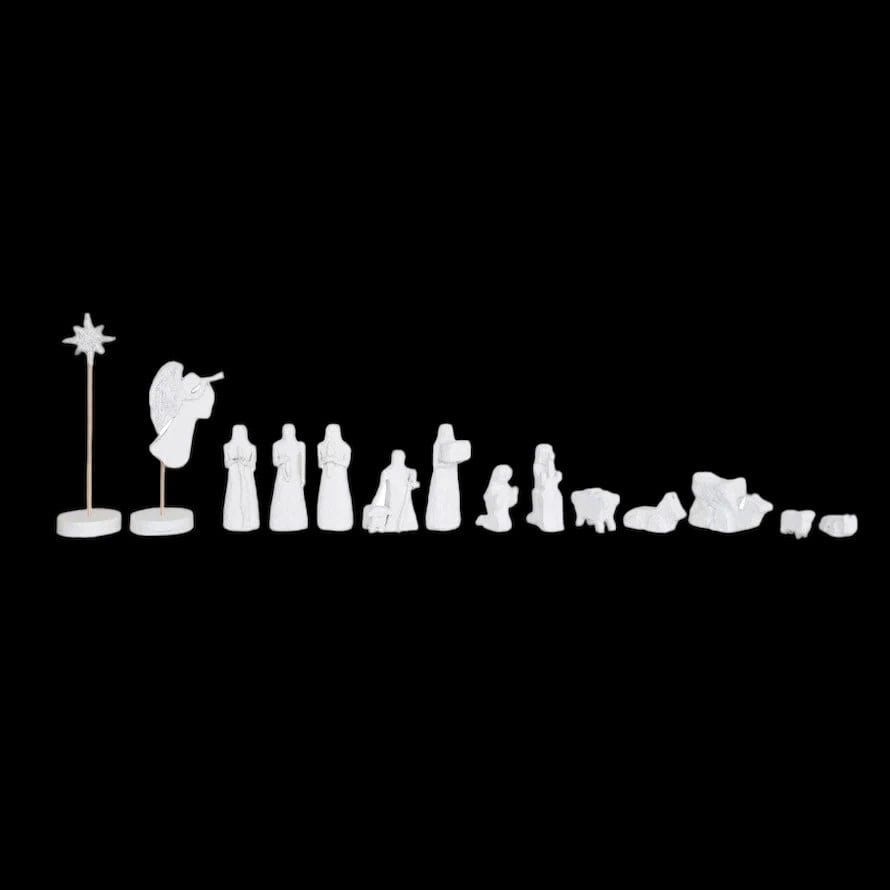 nativity - paper mache by creative co-op
