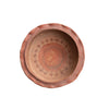 terracotta low bowl - ruffled & footed - embossed flowers by creative co-op