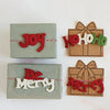 gift topper - felt holiday (4 phrases) by creative co-op