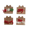 gift topper - felt holiday (4 phrases) by creative co-op