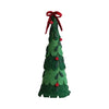 tree - felt wool - red bow + poms by creative co-op