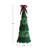 tree - felt wool - red bow + poms by creative co-op