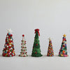tree - felt wool - red bow + poms by creative co-op
