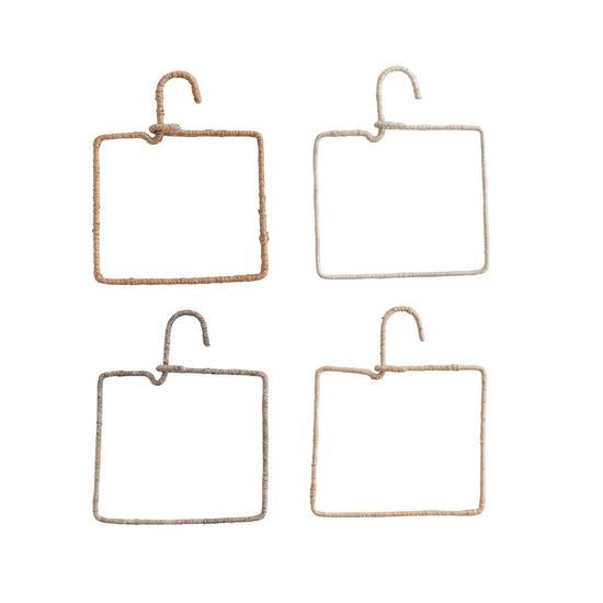 hanger - wire & natural fiber wrapped by creative co-op