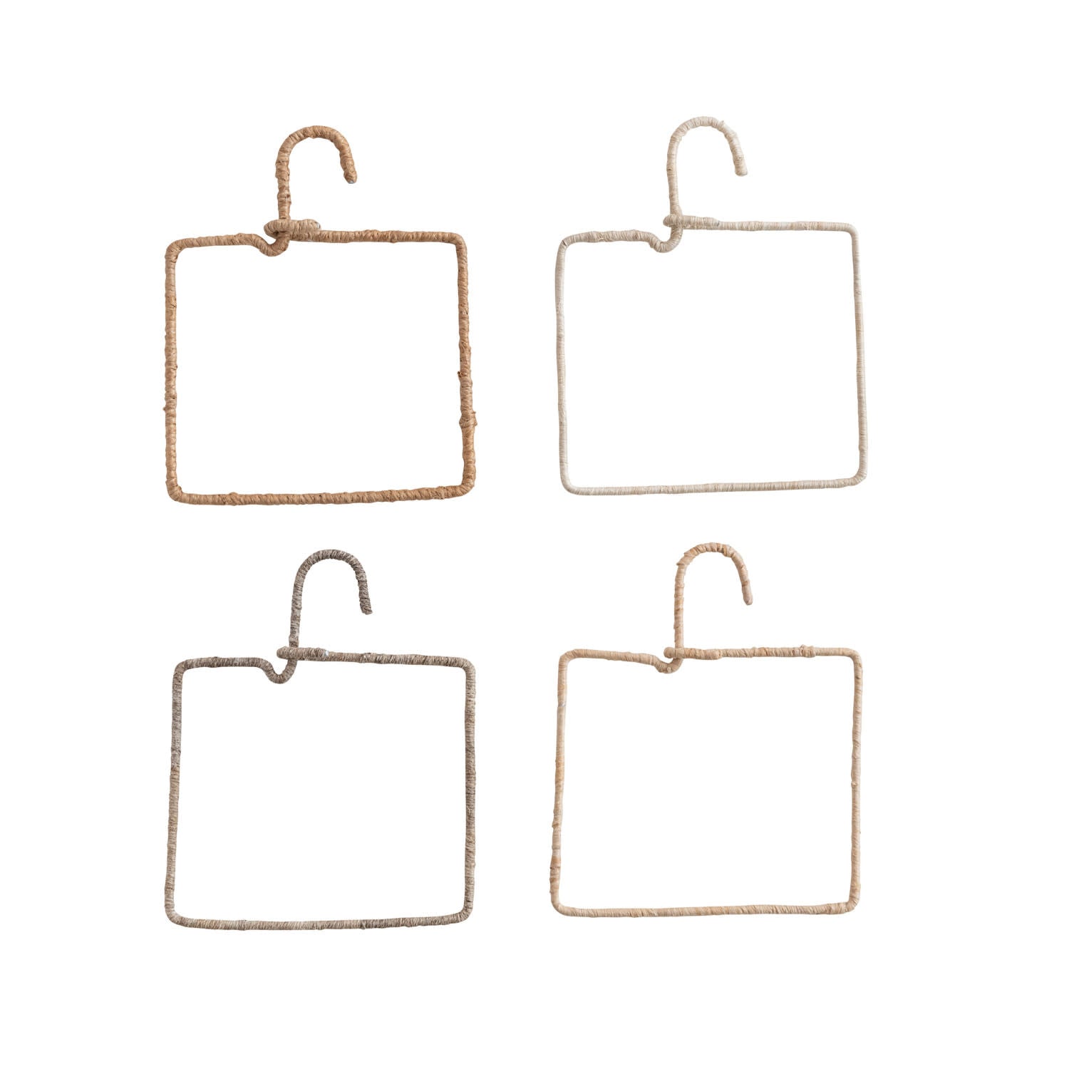 hanger - wire & natural fiber wrapped by creative co-op