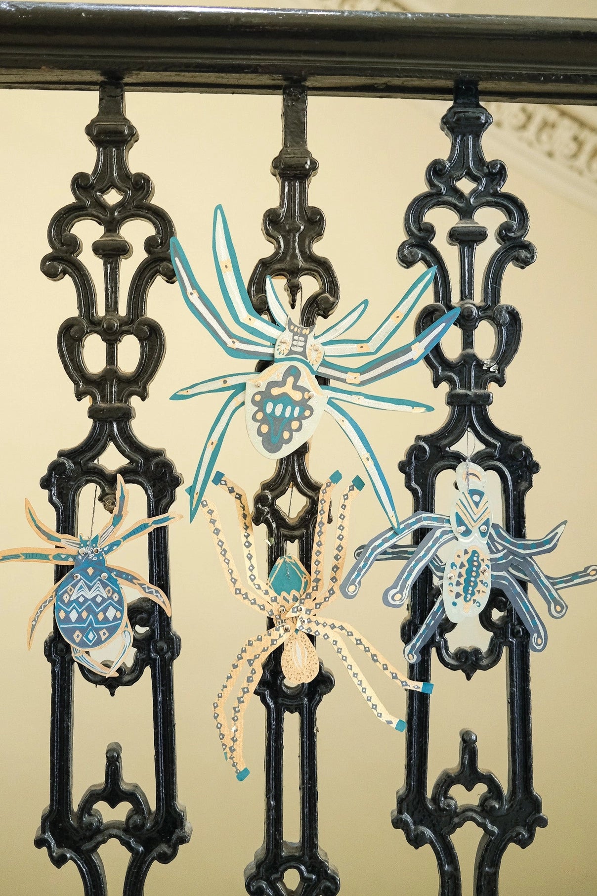 ornaments - recycled cotton paper - spiders by east end press