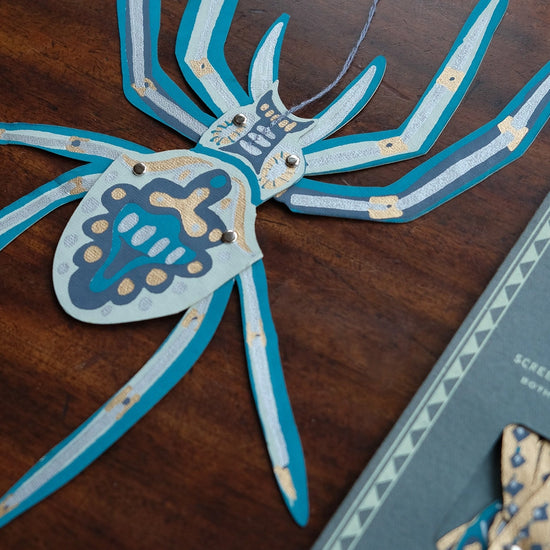 ornaments - recycled cotton paper - spiders by east end press