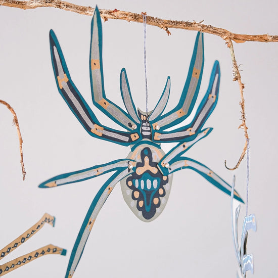 ornaments - recycled cotton paper - spiders by east end press