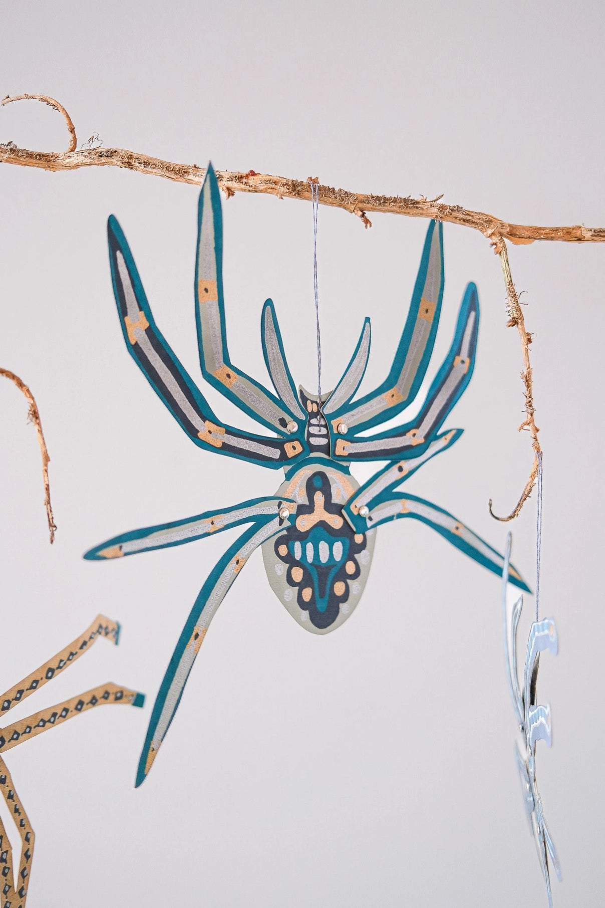 ornaments - recycled cotton paper - spiders by east end press