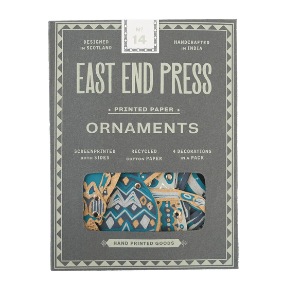 ornaments - recycled cotton paper - spiders by east end press