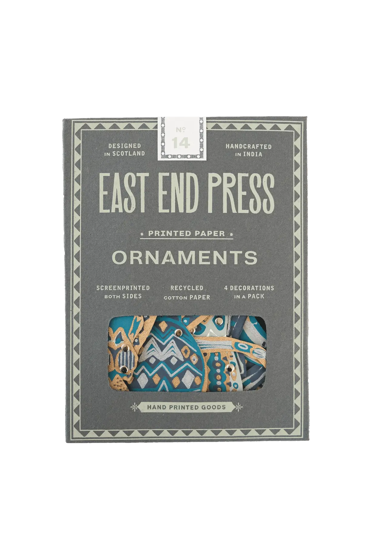 ornaments - recycled cotton paper - spiders by east end press