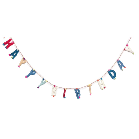 garland - felt happy birthday by giftsland