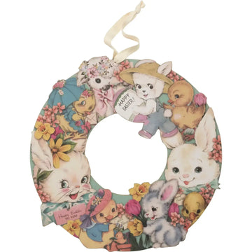 decor - wreath - happy easter by primitives by kathy