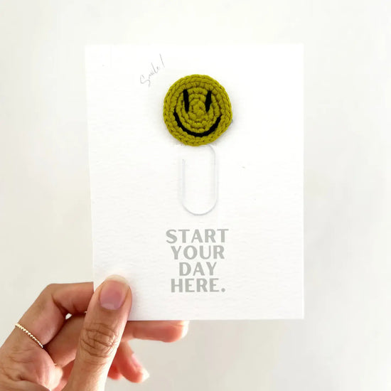 bookmark - paperclip - happy face by impactful market