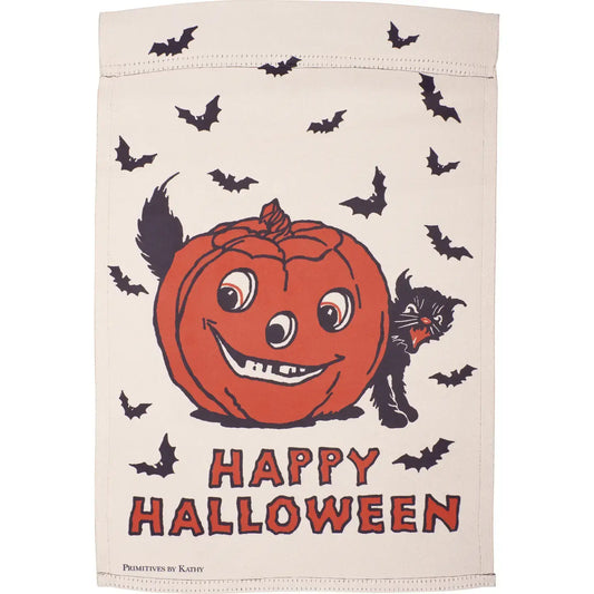 garden flag - happy halloween by primitives by kathy