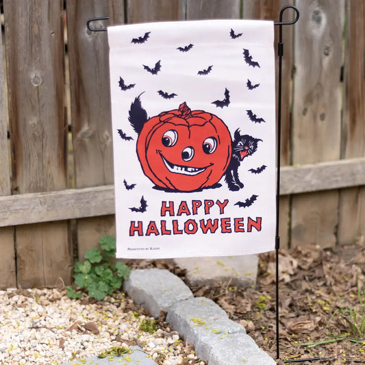 garden flag - happy halloween by primitives by kathy