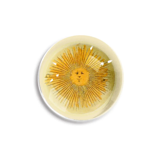 paperweight - crystal dome - happy sun by ben's garden