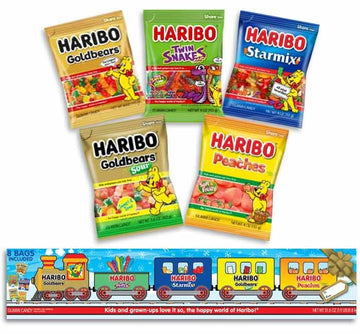 candy - haribo holiday train gift box - 8 bags by redstone foods inc