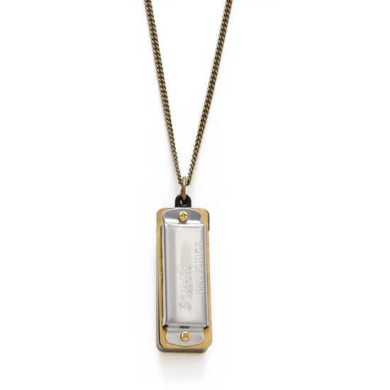 necklace - harmonica - swan vintage - silver by amano studio