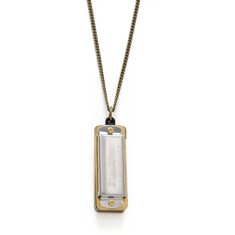 necklace - harmonica - swan vintage - silver by amano studio
