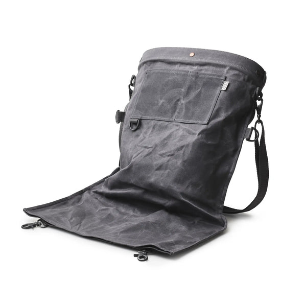 bag - harvesting & gathering - waxed canvas - slate gray by barebones