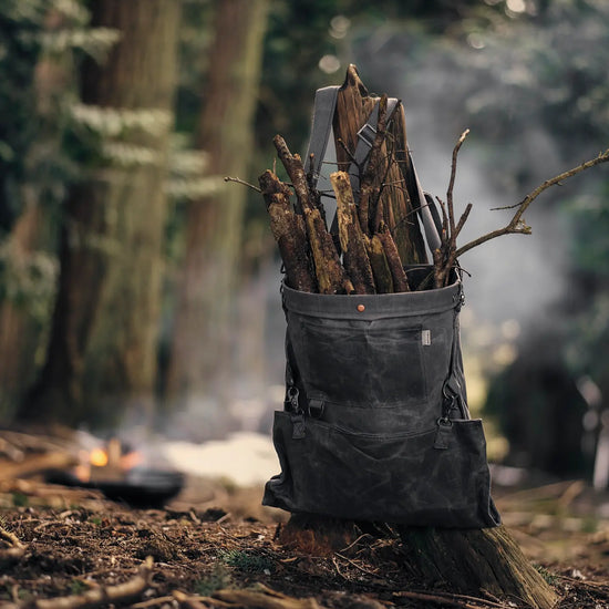 bag - harvesting & gathering - waxed canvas - slate gray by barebones