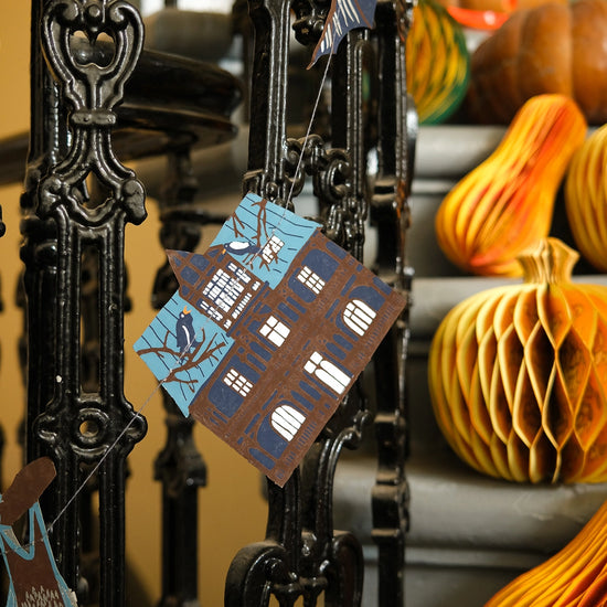 garland - recycled cotton paper - haunted house by east end press