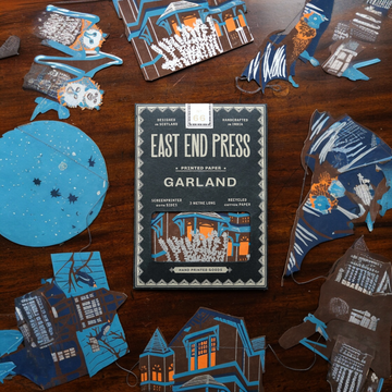 garland - recycled cotton paper - haunted house by east end press