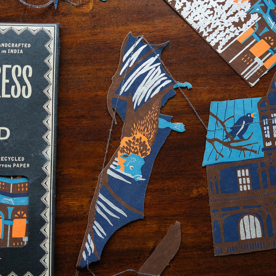garland - recycled cotton paper - haunted house by east end press