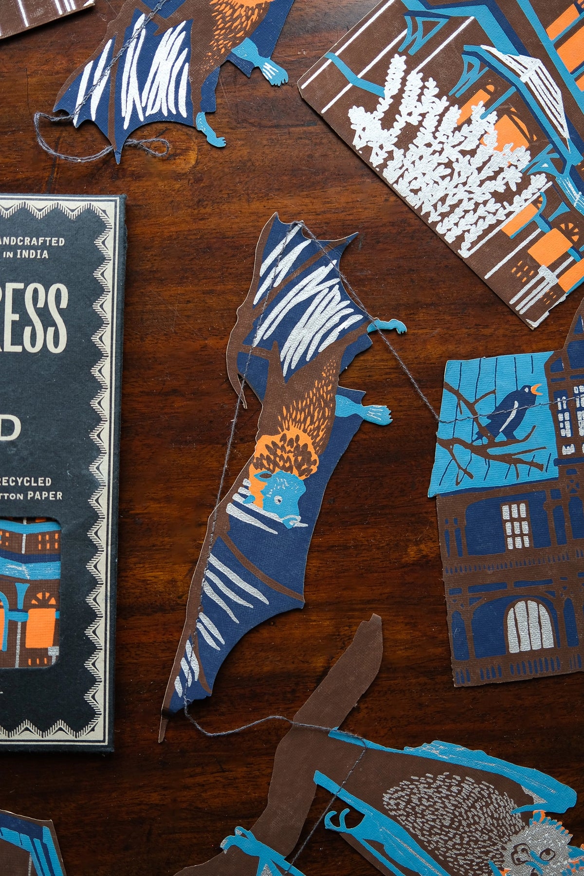 garland - recycled cotton paper - haunted house by east end press