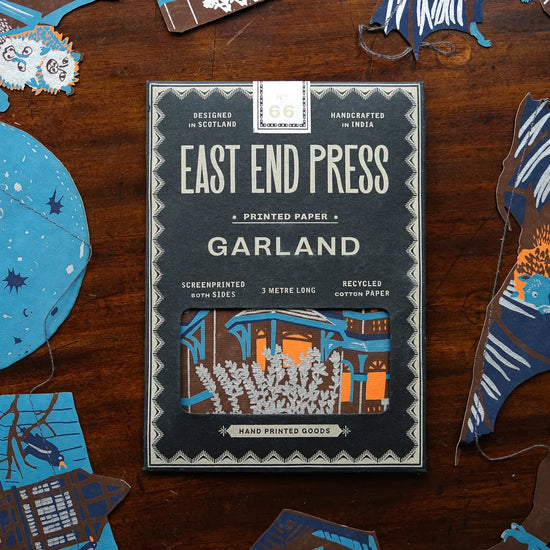 garland - recycled cotton paper - haunted house by east end press