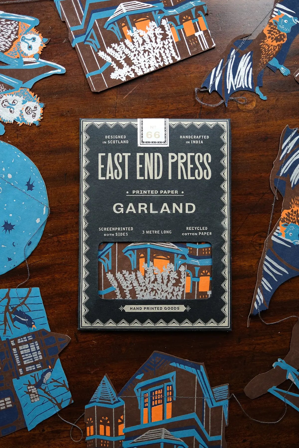 garland - recycled cotton paper - haunted house by east end press