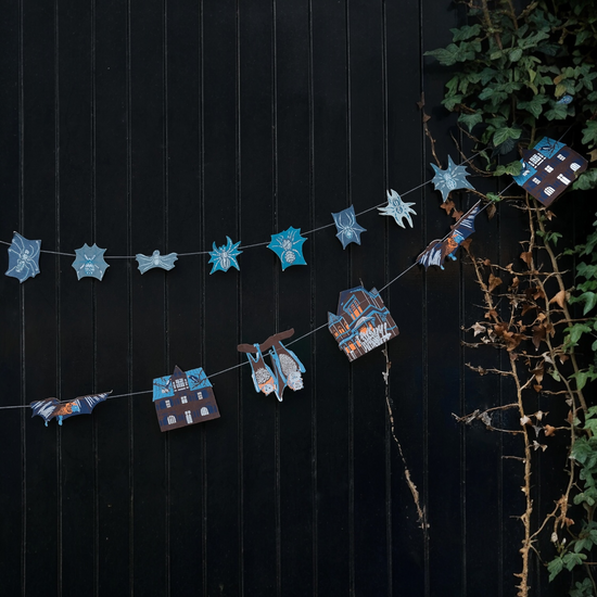 garland - recycled cotton paper - haunted house by east end press
