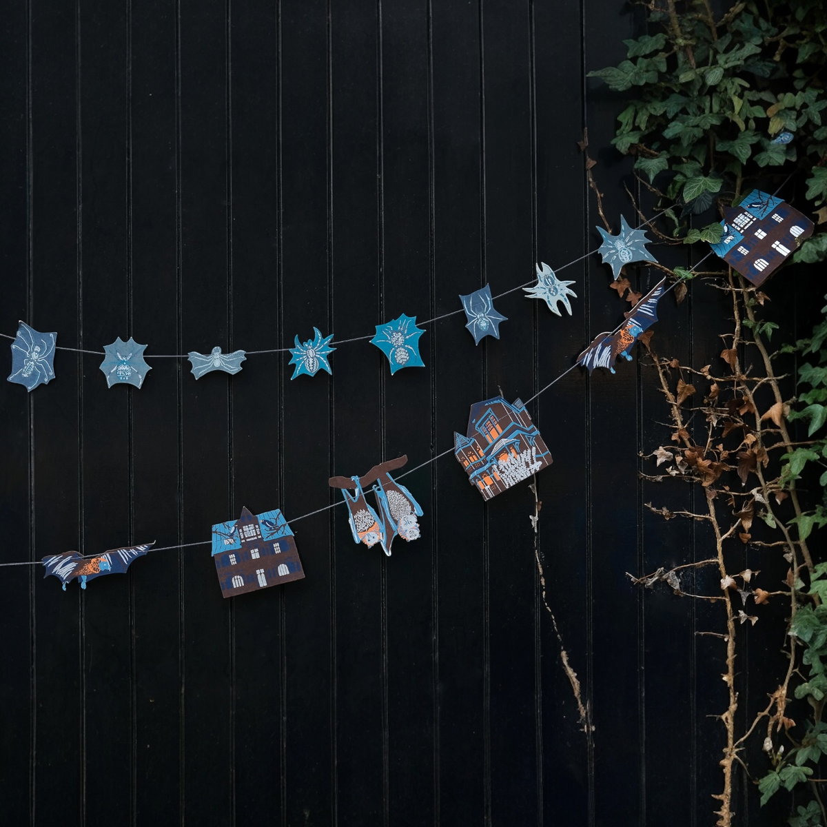garland - recycled cotton paper - haunted house by east end press