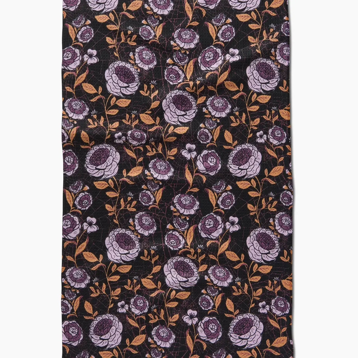 tea towel - microfiber halloween - haunted roses by geometry house