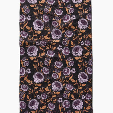 tea towel - microfiber halloween - haunted roses by geometry house