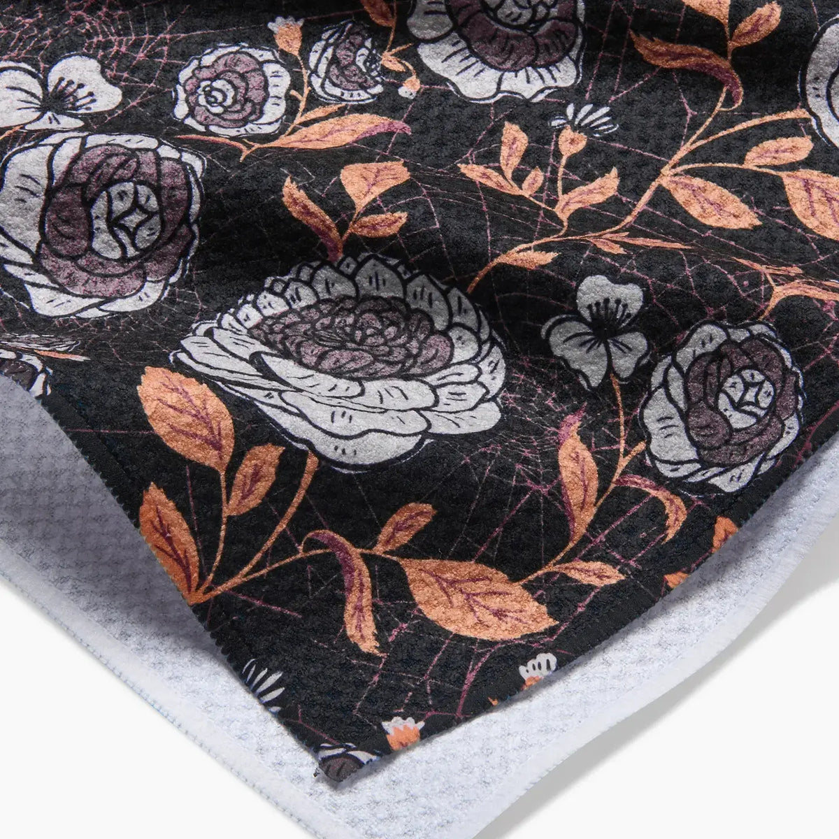 tea towel - microfiber halloween - haunted roses by geometry house