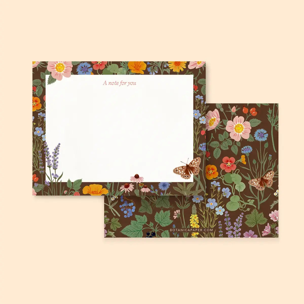 notecards - set of 4 - note for you/healing plants by botanica paper co.