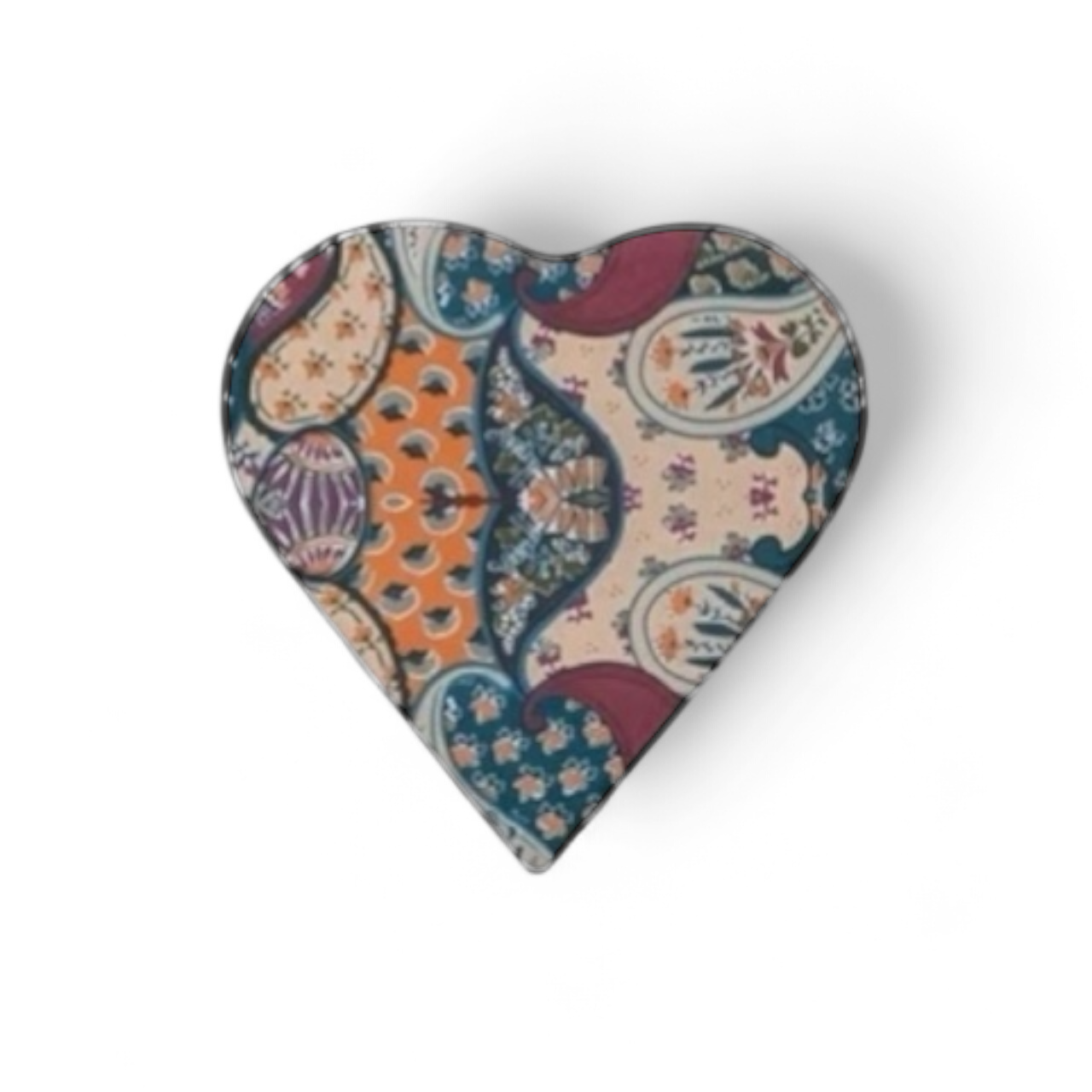 gift box - printed paper heart by creative co-op
