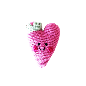 crochet rattle - heart by pebble
