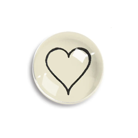 paperweight - crystal dome - heart by ben's garden