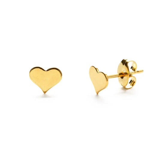 earrings - heart stud - 24kgp by amano studio