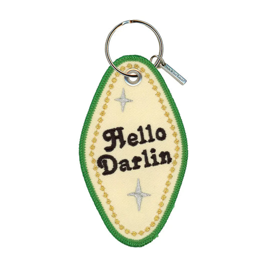 keychain - embroidered - hello darlin' (tomato) by patch ya later