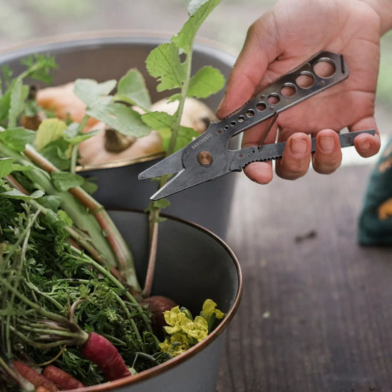 tool - herb harvest & stripper - tumbled steel by barebones